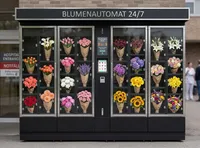 FLORA Blumenautomat mit Blumenfächern und integriertem Display - M4